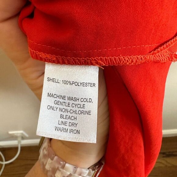 Christian Lacroix Dress Size Small Orange Satin Midi Side Cutout Cocktail NWT - Picture 5 of 9